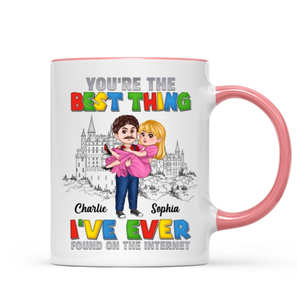 The Best Thing I‘ve Ever Found On The Internet Man Carrying Woman Cartoon Couple Personalized Coffee Mug