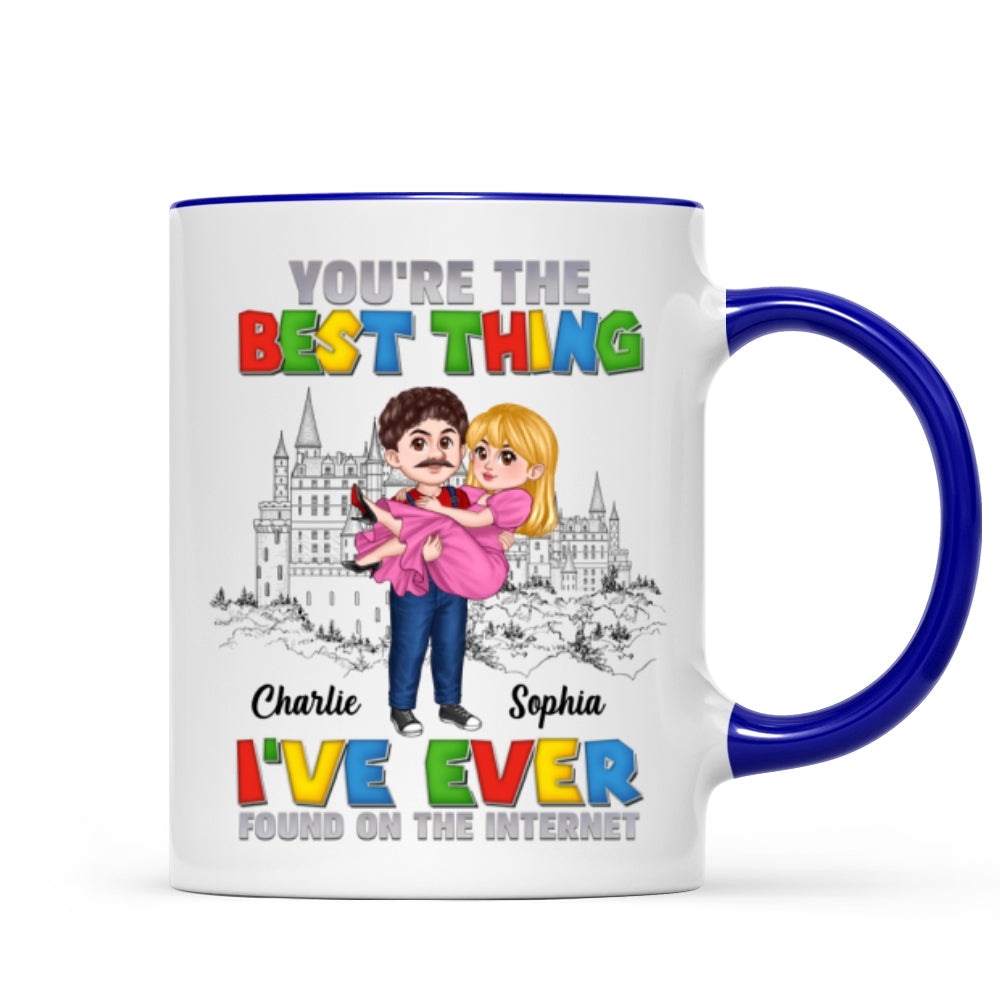 The Best Thing I‘ve Ever Found On The Internet Man Carrying Woman Cartoon Couple Personalized Coffee Mug
