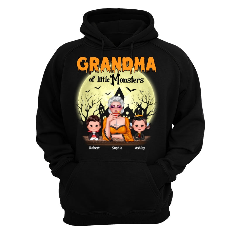 Grandma Mom Of Monsters Halloween Woman And Kids Personalized Shirt
