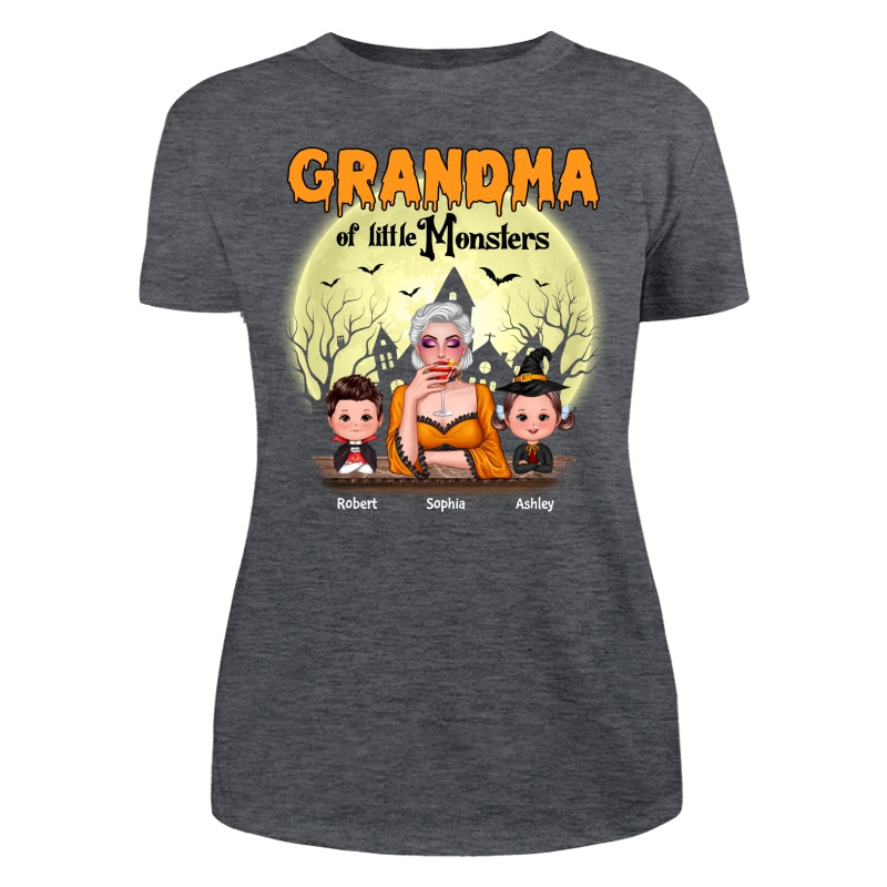 Grandma Mom Of Monsters Halloween Woman And Kids Personalized Shirt