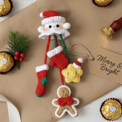 Handmade Christmas Boo Hanging Decor - Personalized Crochet Ornament