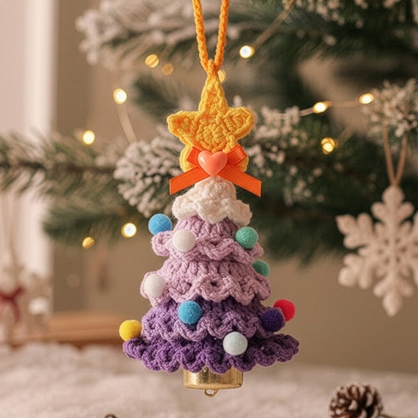 Handmade Colorful Christmas Tree - Personalized Crochet Ornament