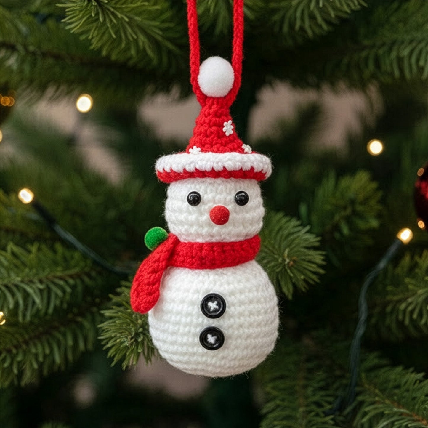 Handmade Cute Santa Claus Reindeer Snowman Christmas Bell - Crochet Ornament
