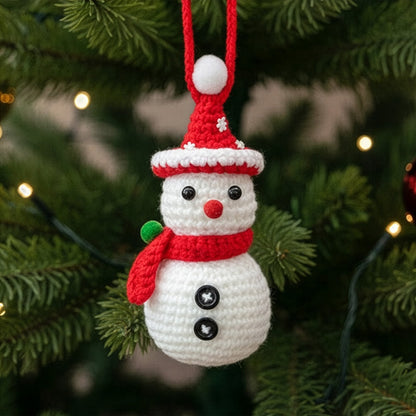 Handmade Cute Santa Claus Reindeer Snowman Christmas Bell - Crochet Ornament