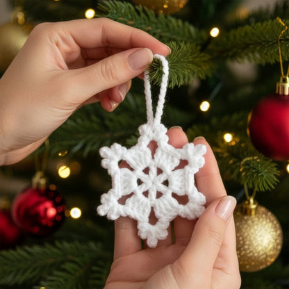 Handmade Snowflake - Personalized Crochet Ornament