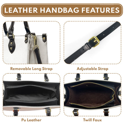 Helping Little Minds Grow Birth Flower Faux Pressed Flower - Personalized Leather Bag