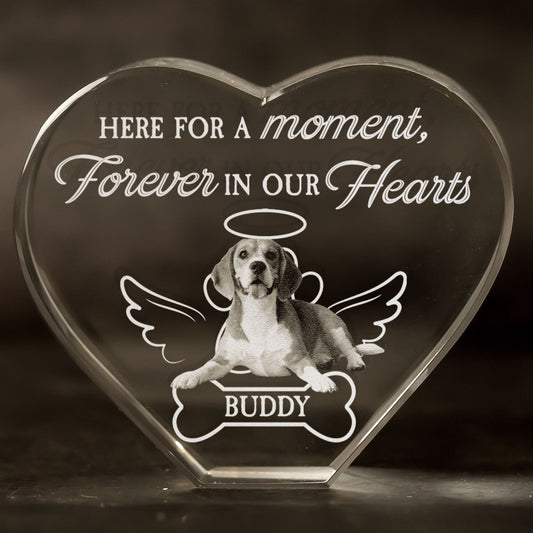 Here For A Moment, Forever In Our Hearts - Custom 2D Crystal Photo