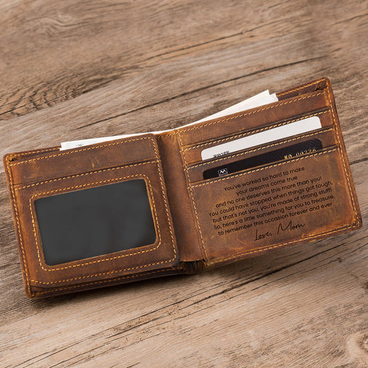 Hidden Message For Graduated Son, Graduation Gifts For Him - Personalized Wallet