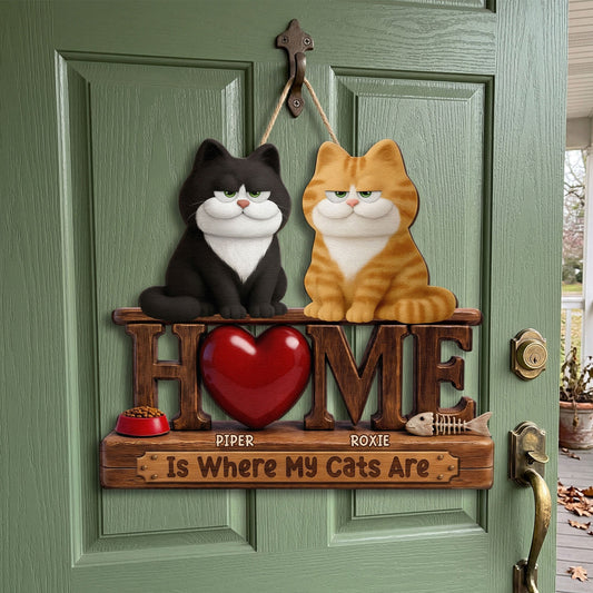 Home Is Where My Dogs Are - Personalized Wood Sign
