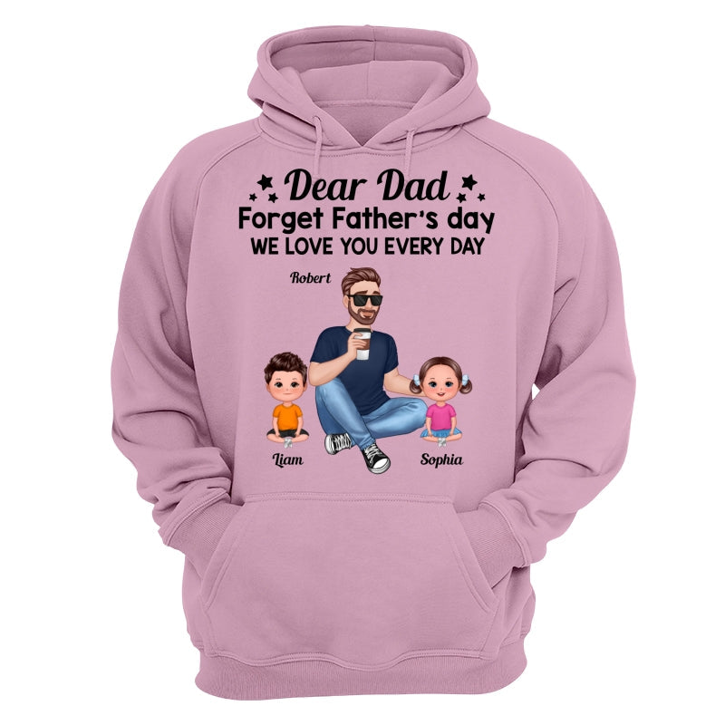Forget Father‘s Day Cartoon Dad Sitting With Doll Kids Personalized Shirt