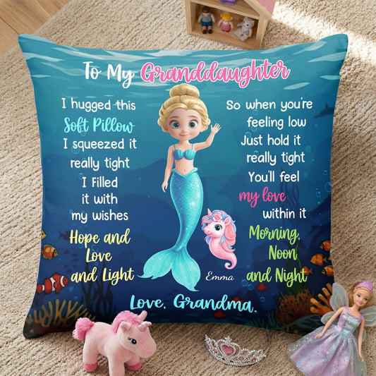 Hug This Pillow Mermaid - Personalized Pillow (Insert Included)