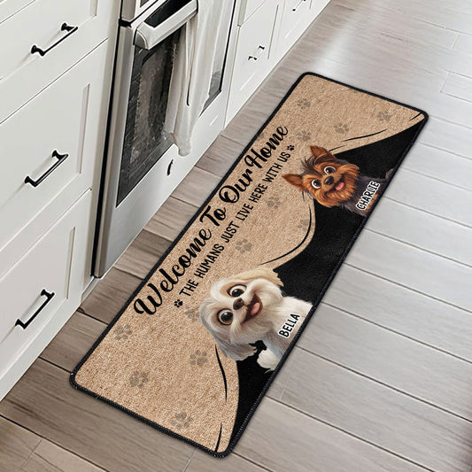Human Just Live Here With Us - Personalized Runner Rug