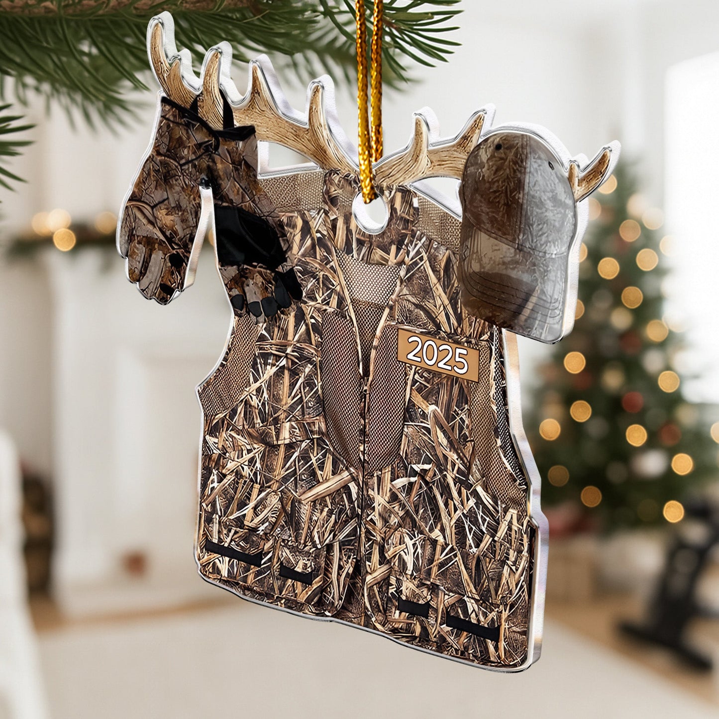 Hunting Gift For Him 2D Flat - Wooden Ornament