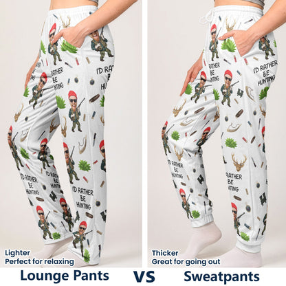 Hunting Funny Gift For Men - Personalized Photo Sweatpants, Lounge Pants With Pockets