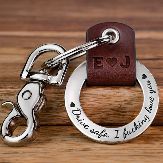 I Fucking Love You - Personalized Coordinates Keychain