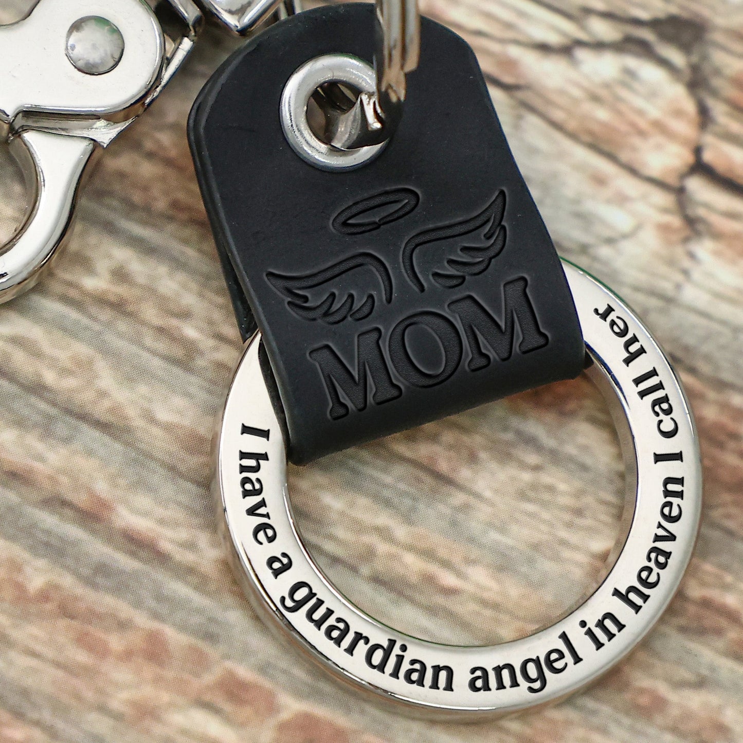 I Have A Guardian Angel In Heaven - Personalized Coordinates Keychain