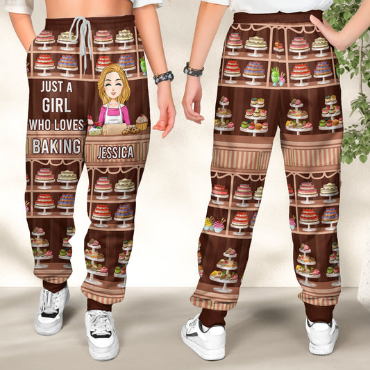 Just A Girl Who Loves Baking - Personalized Sweatpants