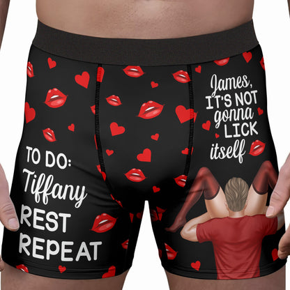 It’s Not Gonna Lick Itself - To Do List Spicy Gift For Him, Husband - Personalized Men's Boxer Briefs