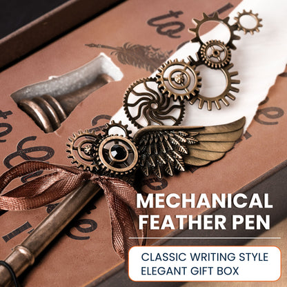 I Read To Escape Time And I Write To Create It - Feather Pen Set With Custom Card
