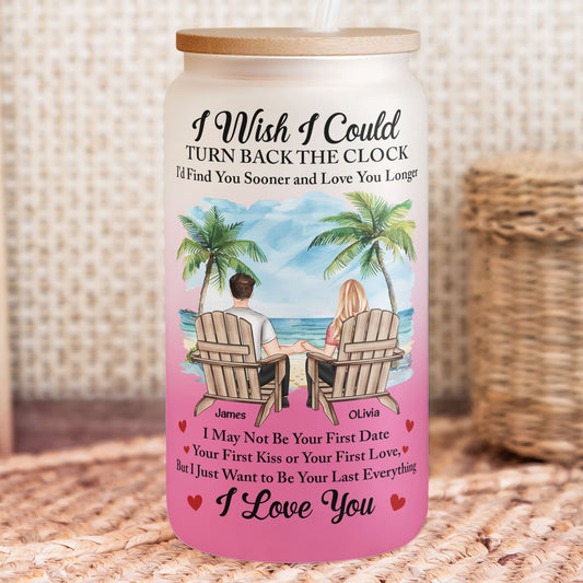 I Wish I Could Turn Back The Clock - Personalized Frosted Glass Cup