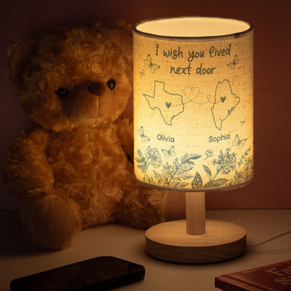 I Wish You Lived Next Door - Personalized Fabric Lamp
