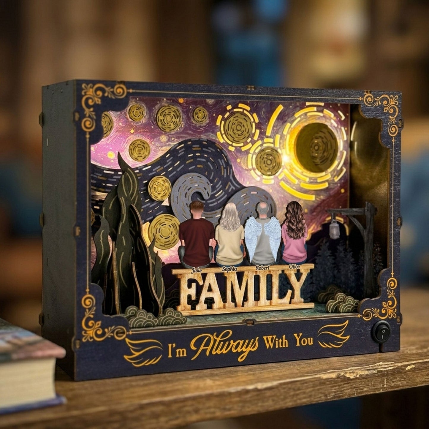 I Am Always With You Memorial Gift - Personalized DIY Book Nook Kit