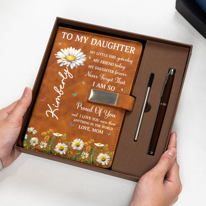 I Am So Proud Of You And I Love You Gift For Daughter - Personalized Notebook Set