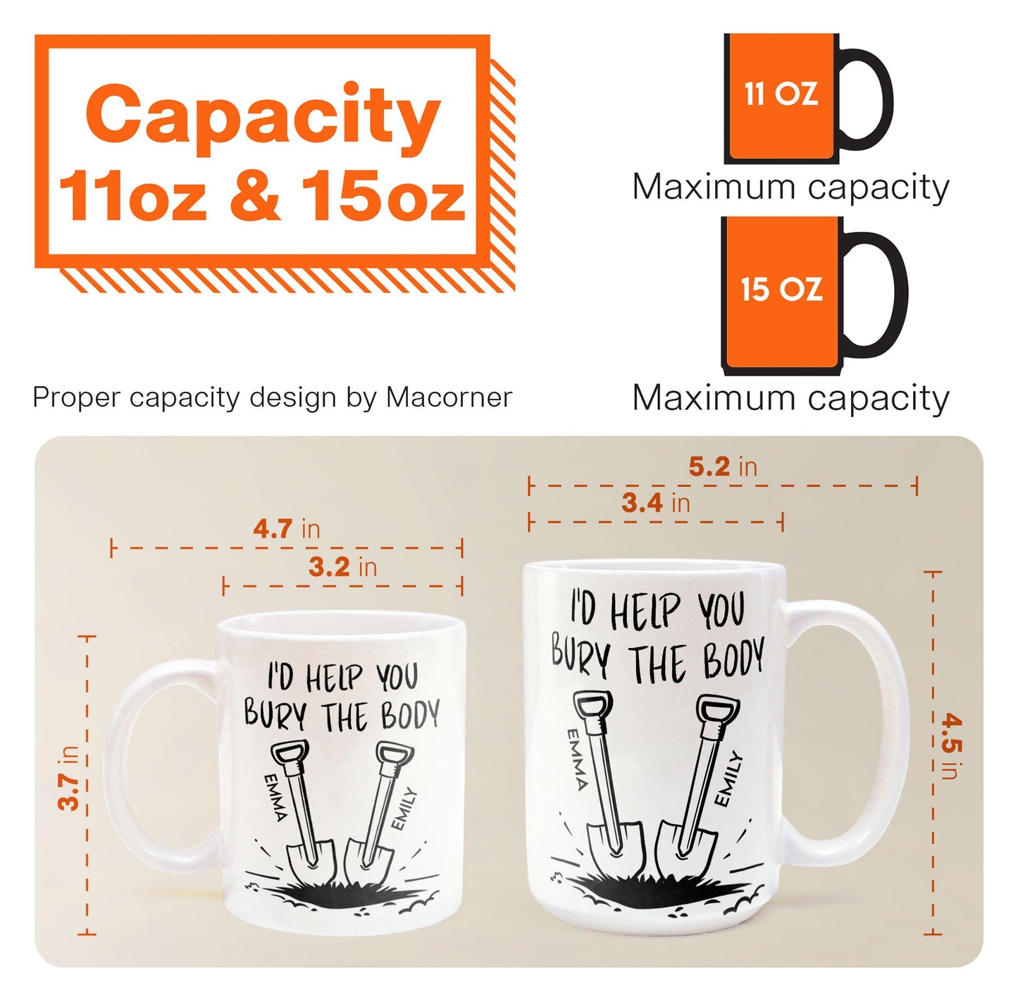 I'd Help You Bury The Body - Personalized Mug