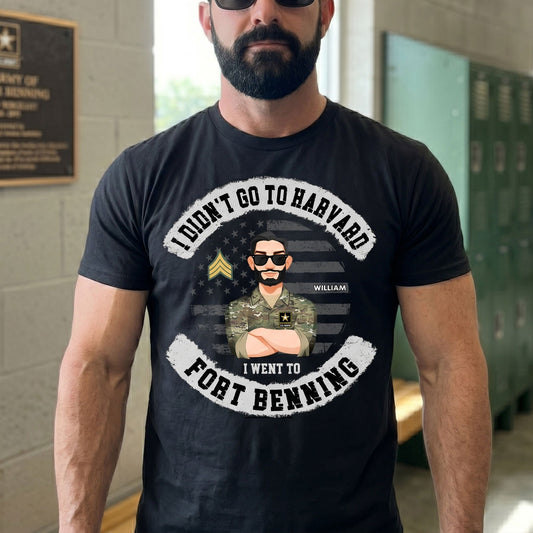 I Didn't Go To Harvard Branch Rank Shirt For Veteran 250th USA - Personalized Shirt