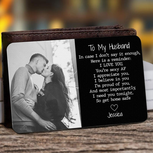 I Love You Gift For Husband, Boyfriend - Personalized Wallet Card