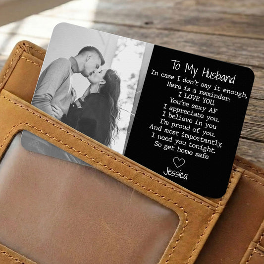 I Love You Gift For Husband, Boyfriend - Personalized Wallet Card
