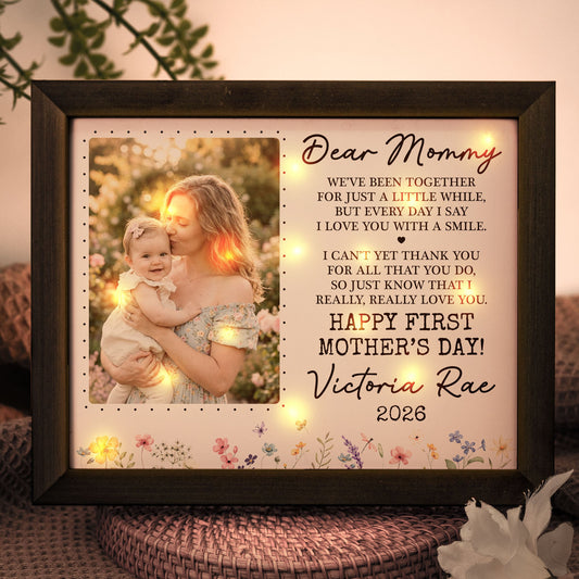 I Love You With A Smile Mother's Day Gift For Mom, Wife, New Mom Gift - Personalized Shadow Box