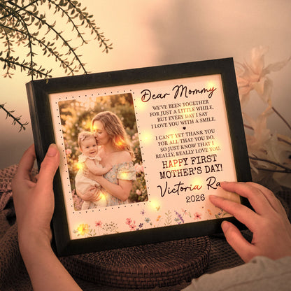 I Love You With A Smile Mother's Day Gift For Mom, Wife, New Mom Gift - Personalized Shadow Box