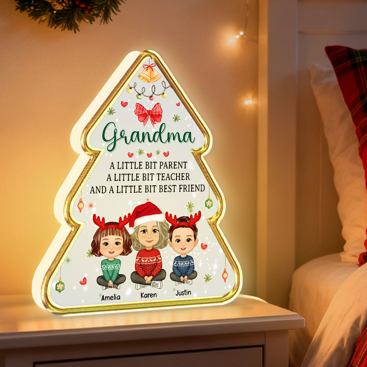 Grandma’s Christmas Tree of Memories – Personalized Light Box