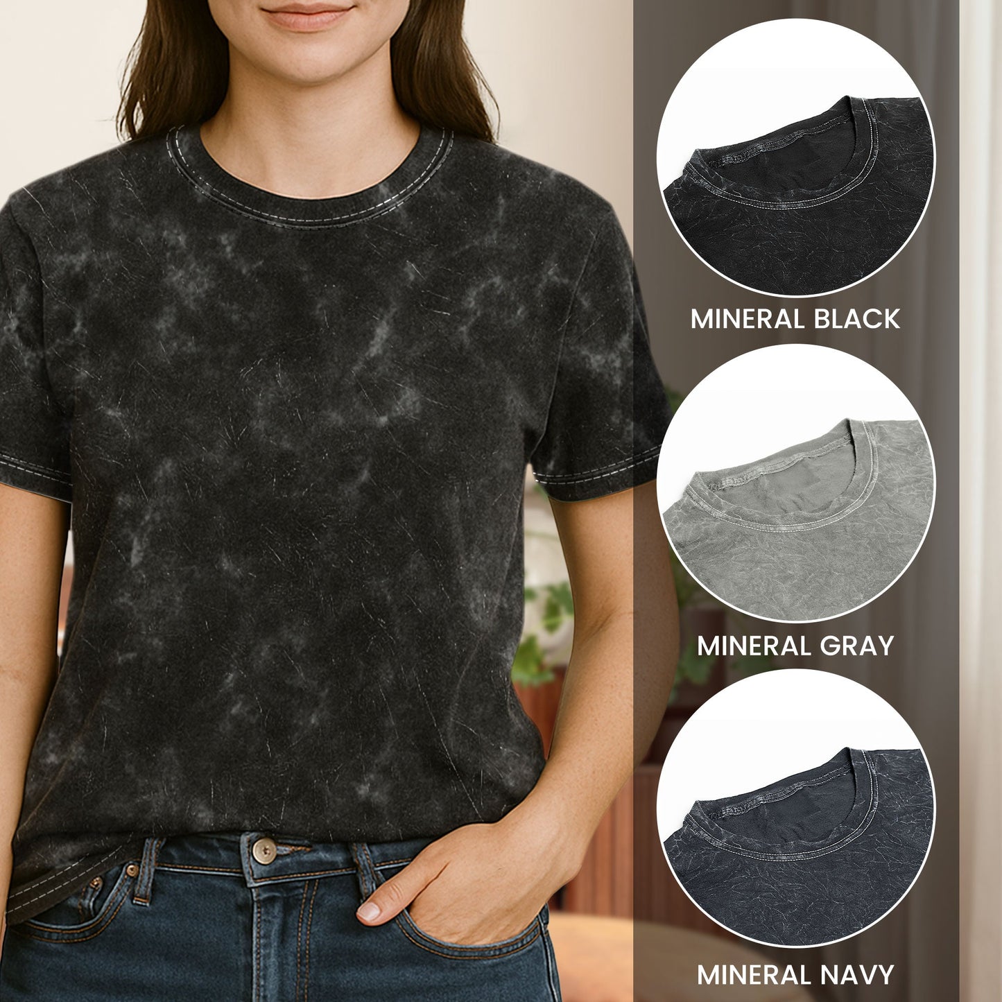 In A World Filled With Princesses Be A Chingona Hispanic - Personalized Acid Wash T‑Shirt