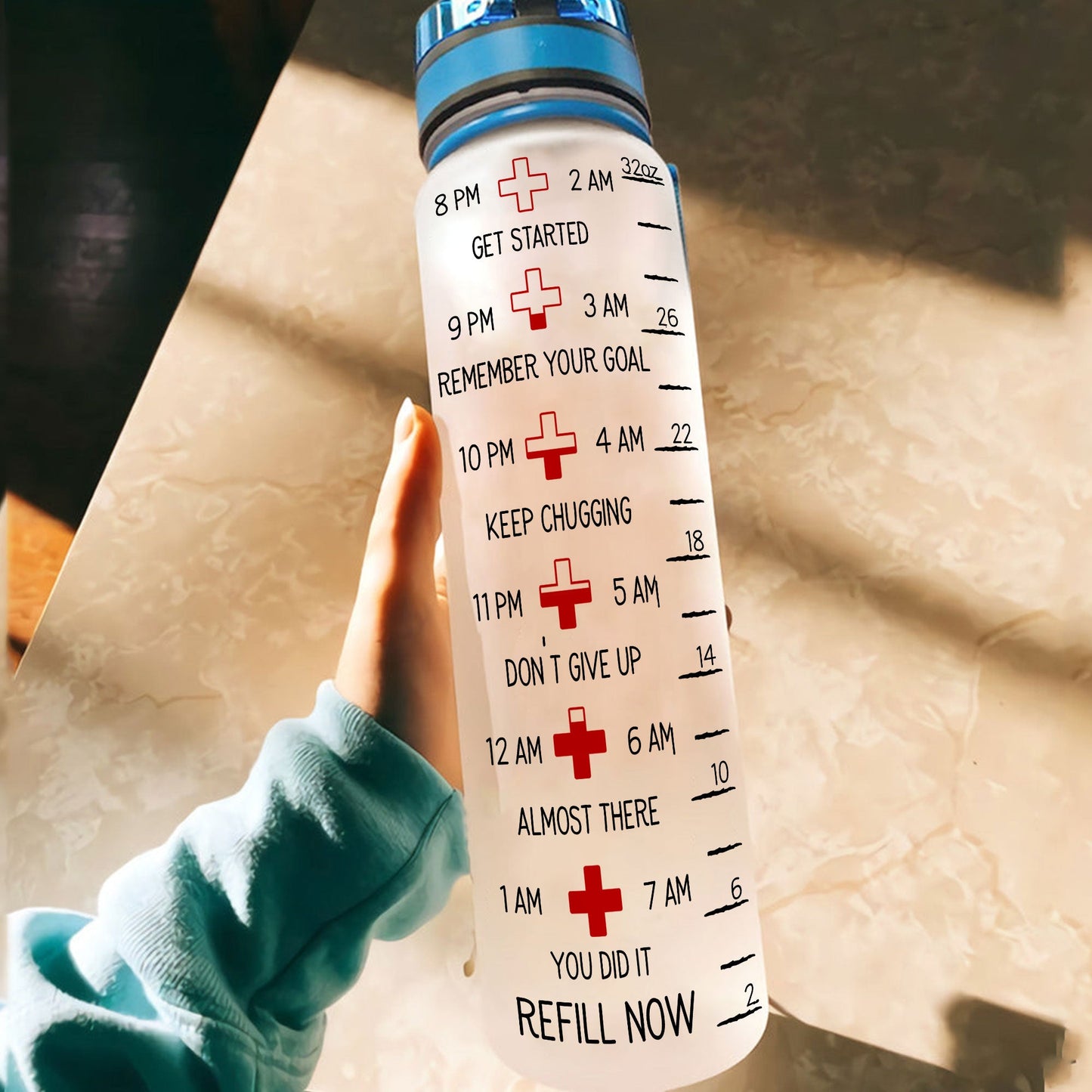 In My Nurse Era - Personalized Water Bottle With Time Marker