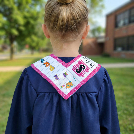 Initial Name Prek Kindergarten Graduation - Personalized Graduation Stole