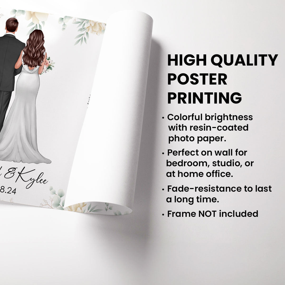 Bride & Groom Wedding Song Lyrics Wedding Gift, Anniversary Gift Personalized Poster