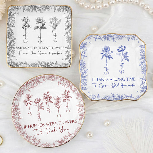 It Takes A Long Time To Grow Old Friends Gift For Friends, Soul Sisters - Personalized Jewelry Dish