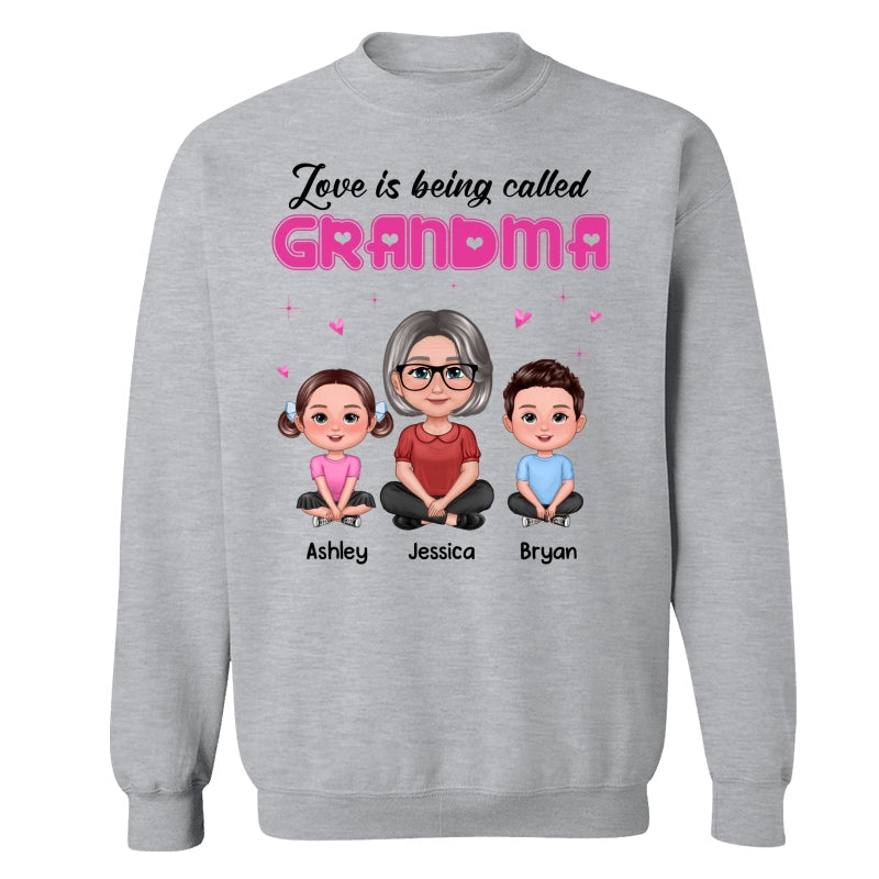 Pretty Doll Grandma Grandkids Love Is Being Called Pink Personalized Shirt