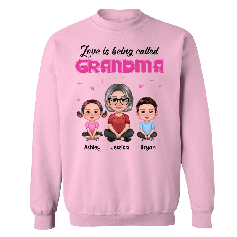 Pretty Doll Grandma Grandkids Love Is Being Called Pink Personalized Shirt