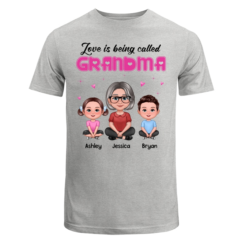 Pretty Doll Grandma Grandkids Love Is Being Called Pink Personalized Shirt