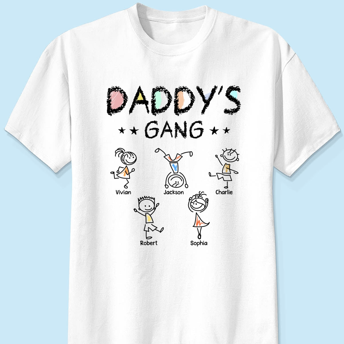 Crayon Daddy‘s Gang Personalized Shirt, Gift For Dad, For Grandpa