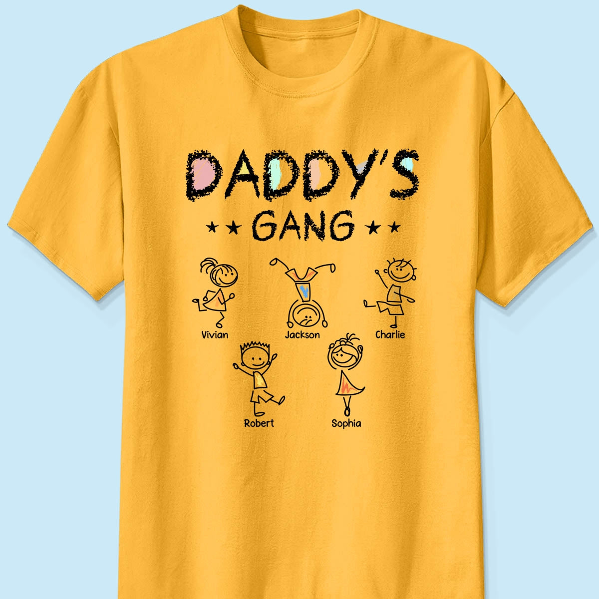 Crayon Daddy‘s Gang Personalized Shirt, Gift For Dad, For Grandpa