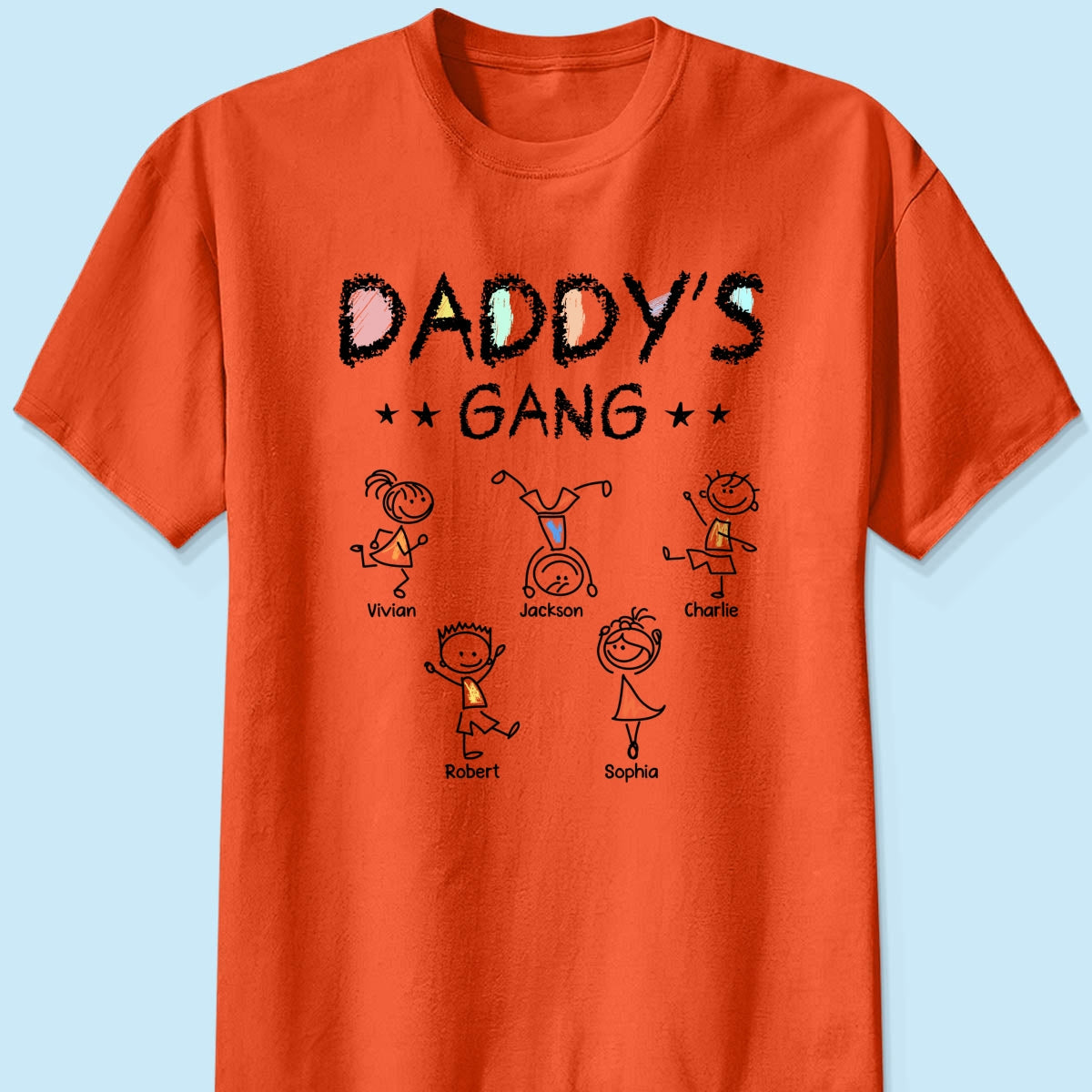 Crayon Daddy‘s Gang Personalized Shirt, Gift For Dad, For Grandpa