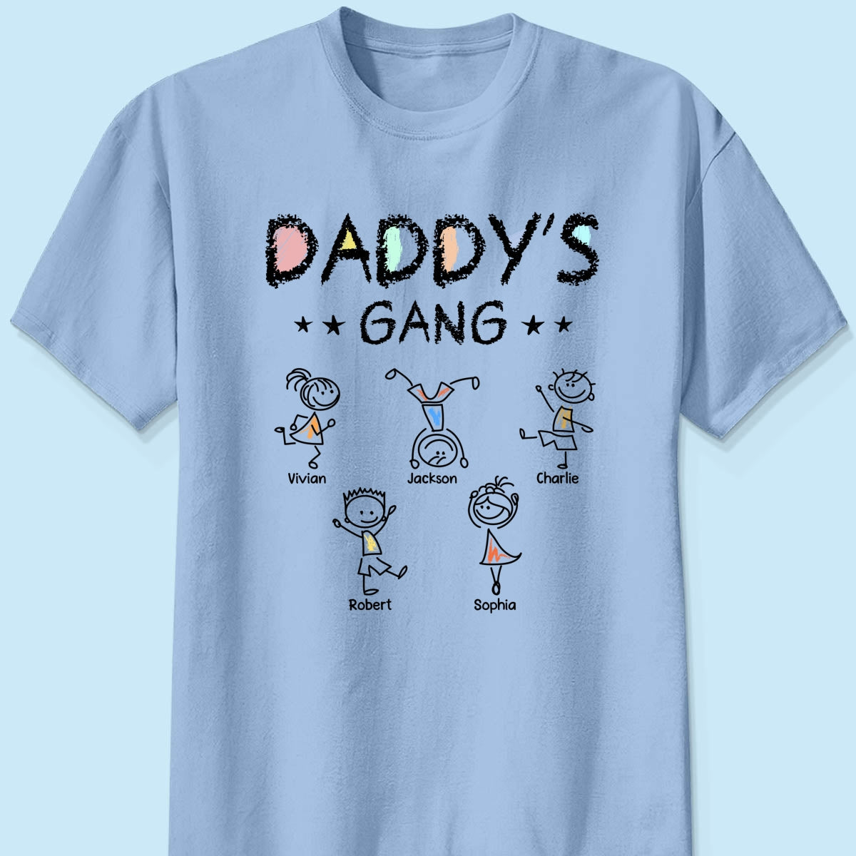 Crayon Daddy‘s Gang Personalized Shirt, Gift For Dad, For Grandpa