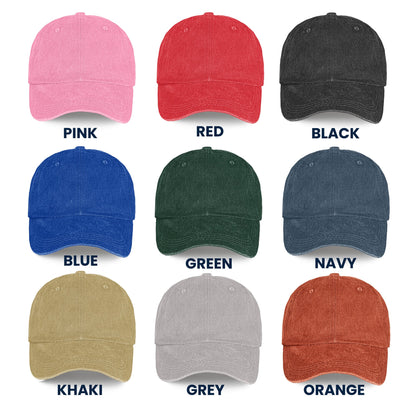 Jack-O'-Lantern Pumpkin Scary Halloween - Personalized Distressed Denim Cap