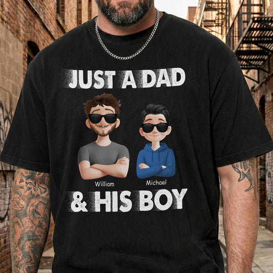 Father's Day Gifts, Just A Dad And His Kids - Personalized Shirt