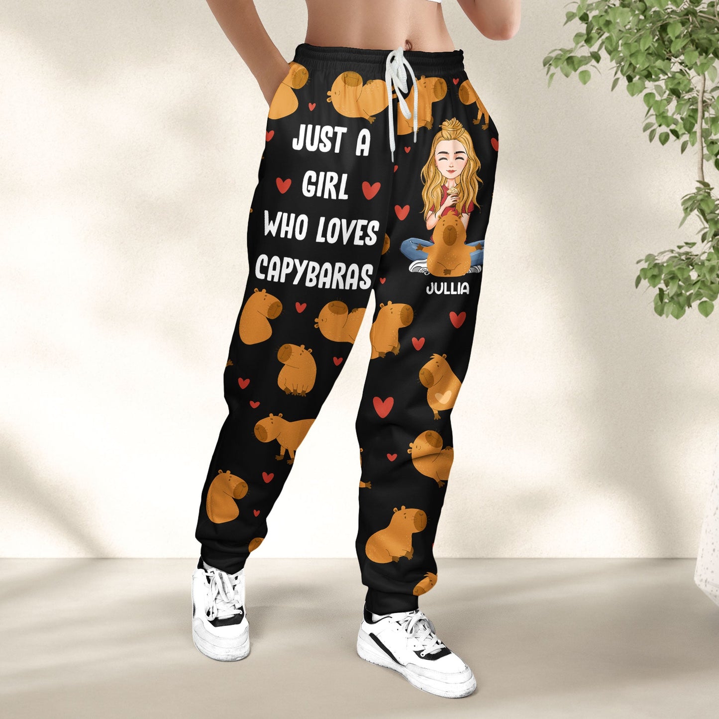 Just A Girl Who Loves Capybaras - Personalized Sweatpants