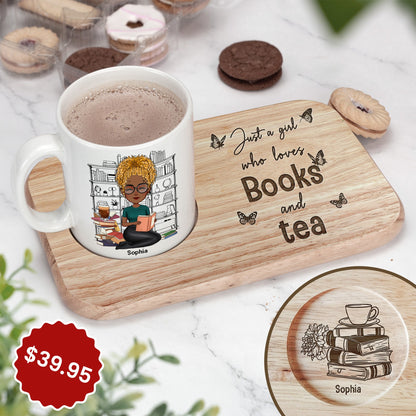 Just A Girl Who Loves Books And Coffee - Custom Gift Set